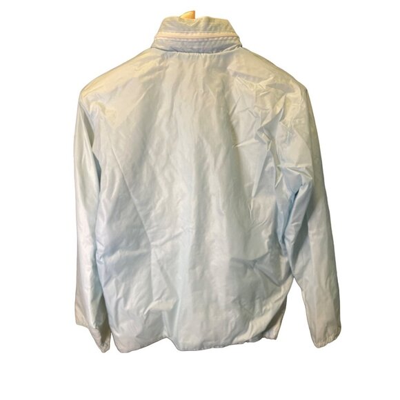 Lady Van Heusen Light Blue Zippered Cotton Lined Windbreaker SZ Medium - Picture 2 of 7